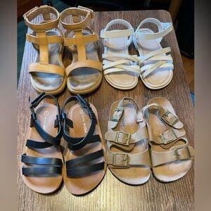 Cat & Jack Kids Sandals - Black, Tan, and White